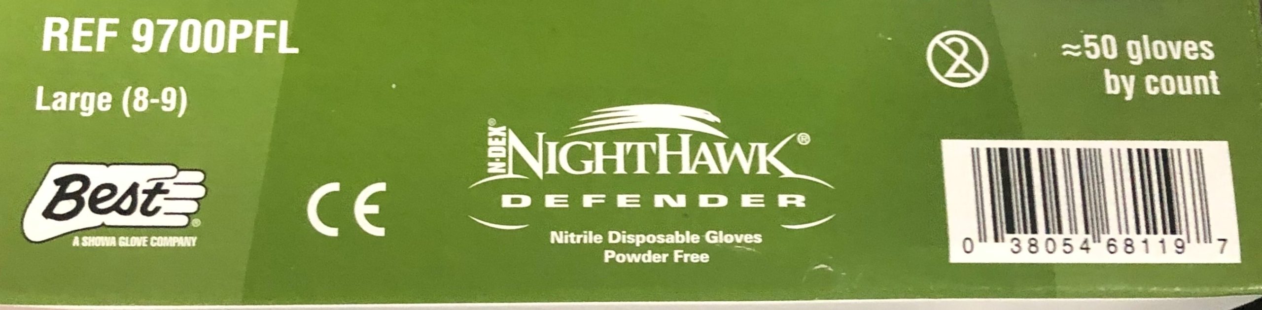 SHOWA NDEX® Nighthawk® Nitrile Gloves L Medicos Club